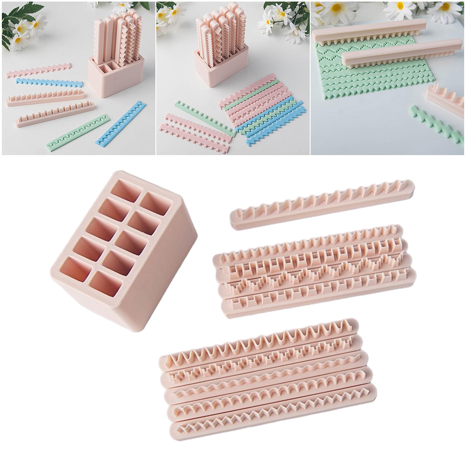 Juego de moldes de arcilla PLA creativos con 10 moldes para accesorios de manualidades y decoración, accesorios de arcilla creativos