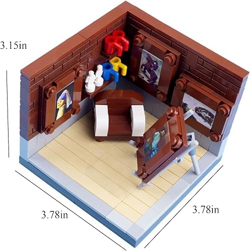 Miniatura 2 de Kit de bloques de construcción de estudio, juego de vitrinas, compatible con ladrillos de las principales marcas, juguete para combinar con curso de