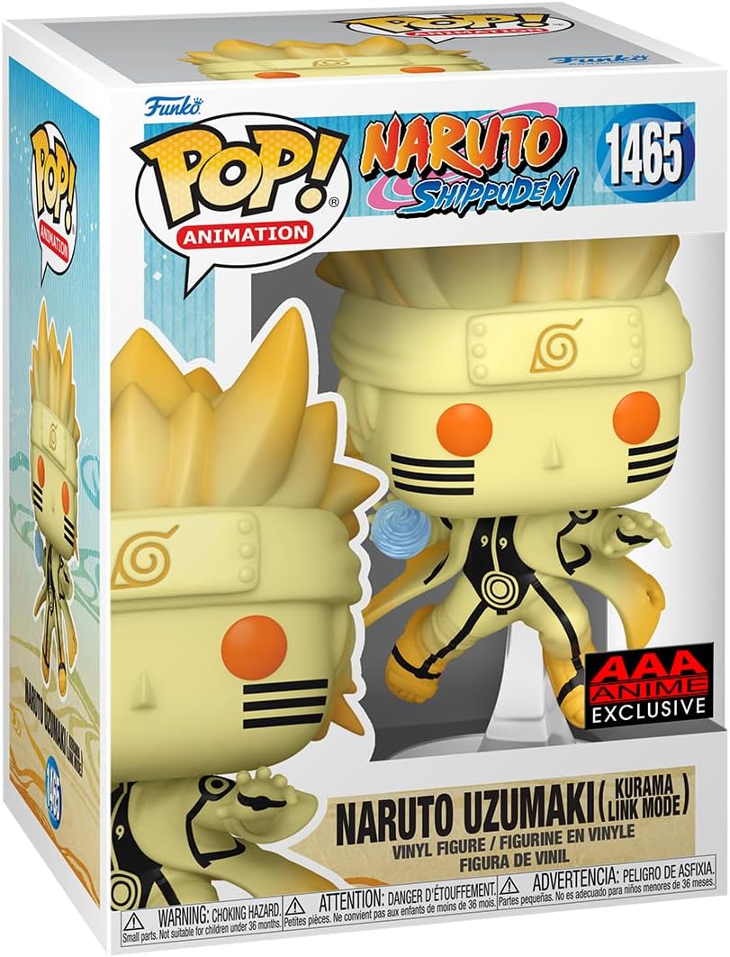 Funko Pop Naruto Shippuden Naruto Uzumaki Kurama Link Figura de modo (AAA Anime Exclusive