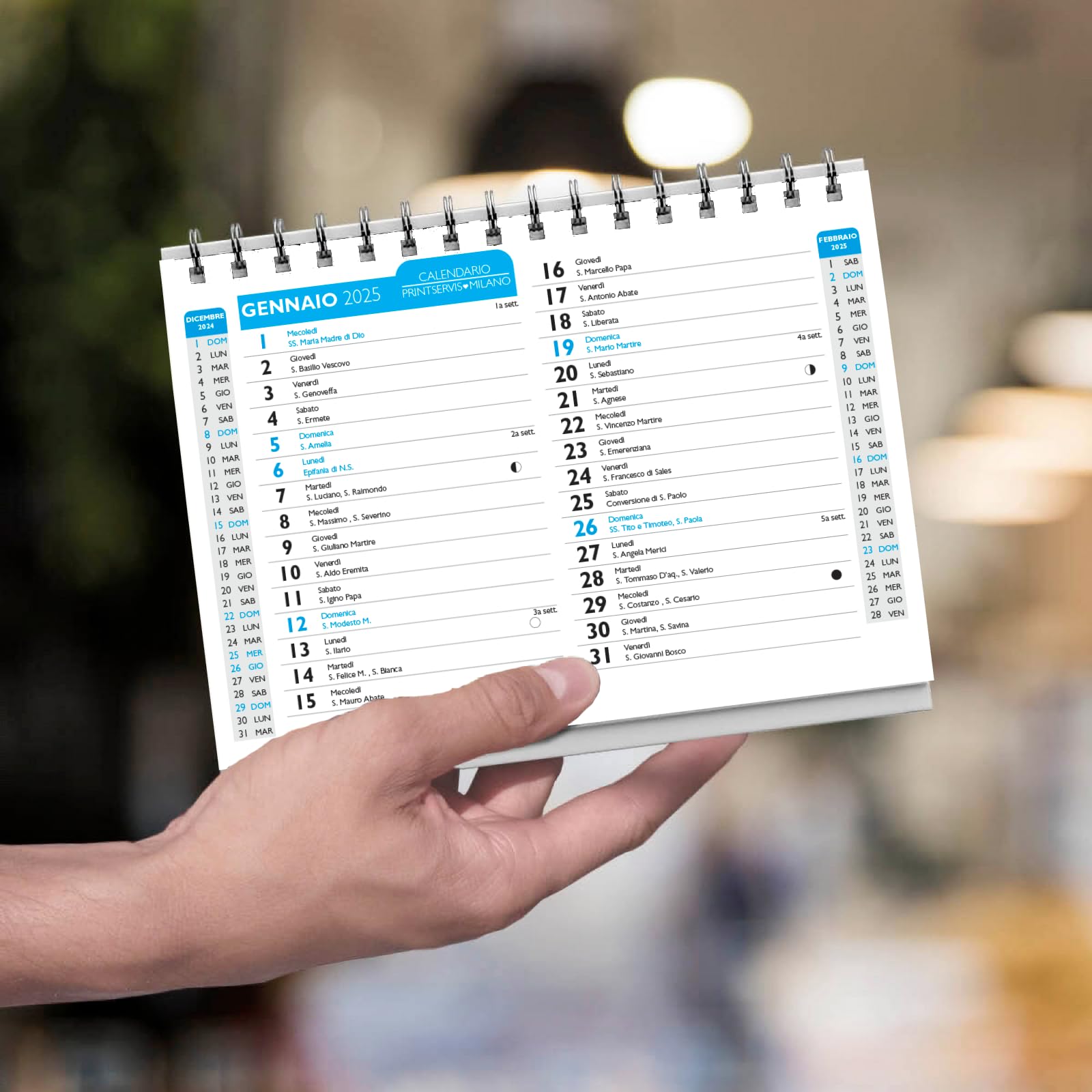 Customizable Table Calendar 2024/2025, Artistic and Creative Design, Size 215 x 148.5 mm - Image 3