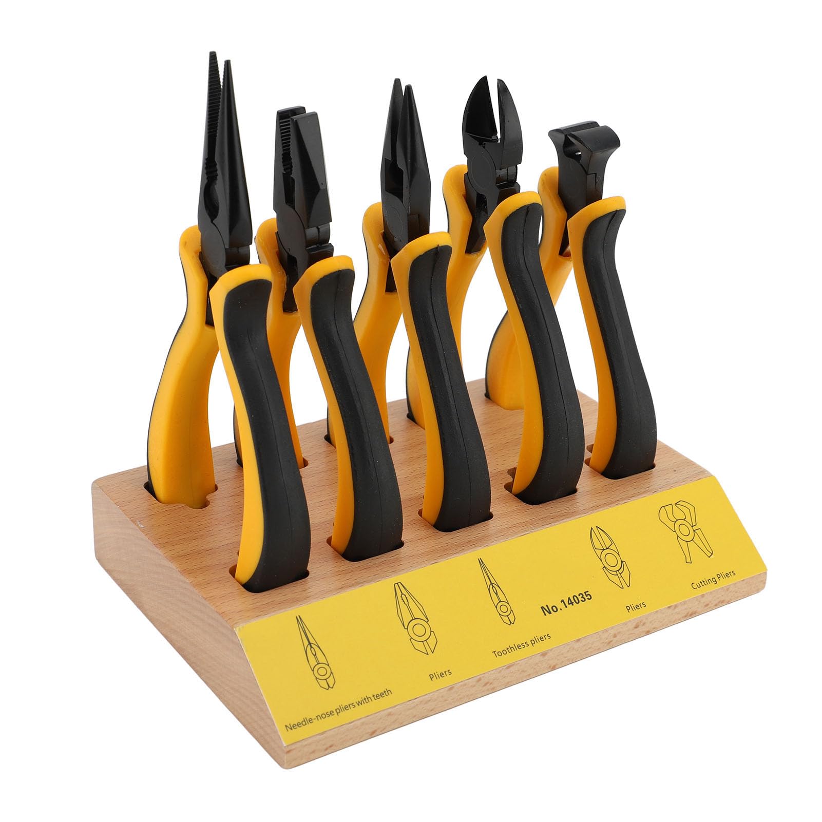 Set di 5 Pinze con Pallet in Legno, Faggio Metallo