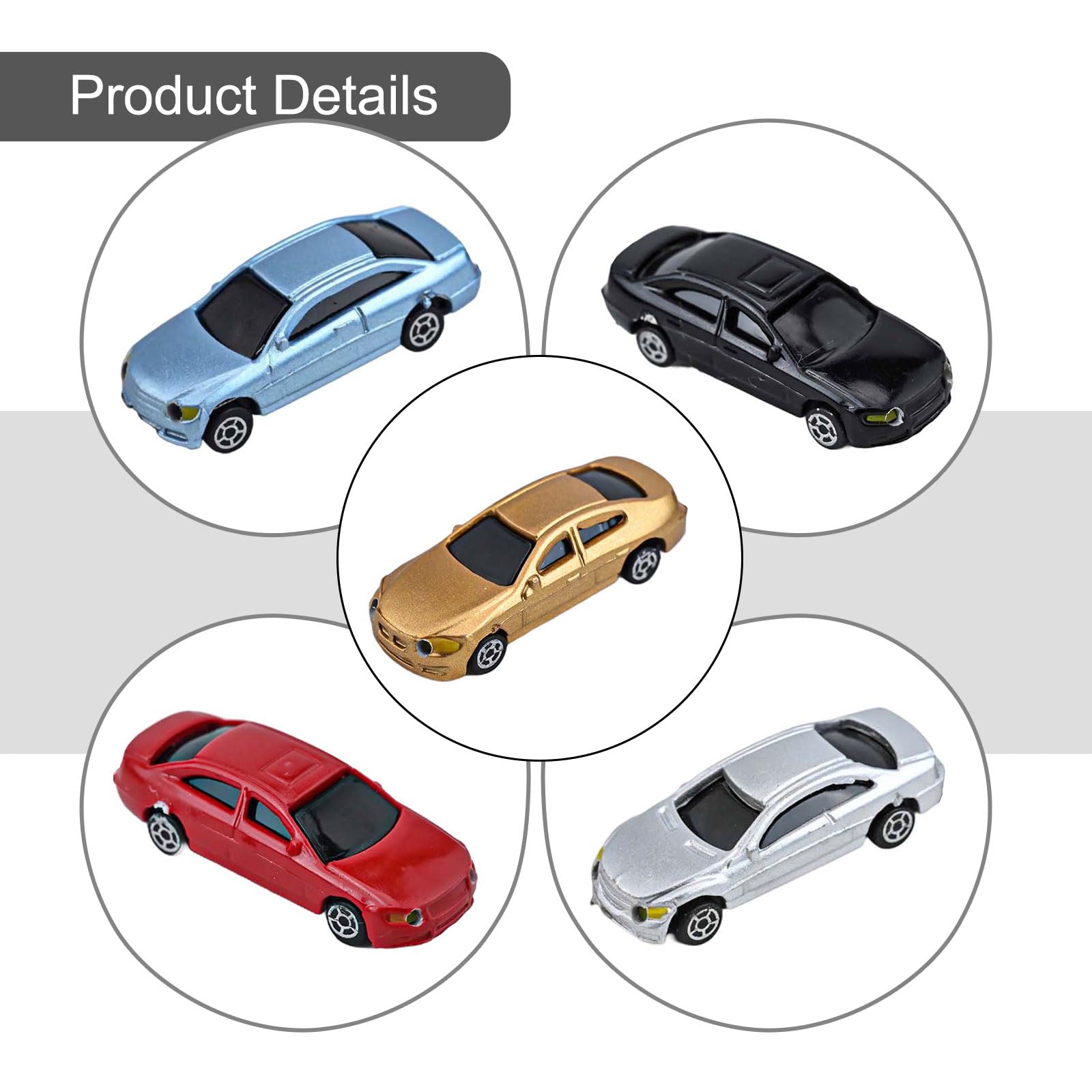 ZYWUOY 20Pcs Model Car, 1:150 Scale Model Railway Lighted Model Car N Scale Model Car Building Train Scenery for Building Train Layout - Image 4