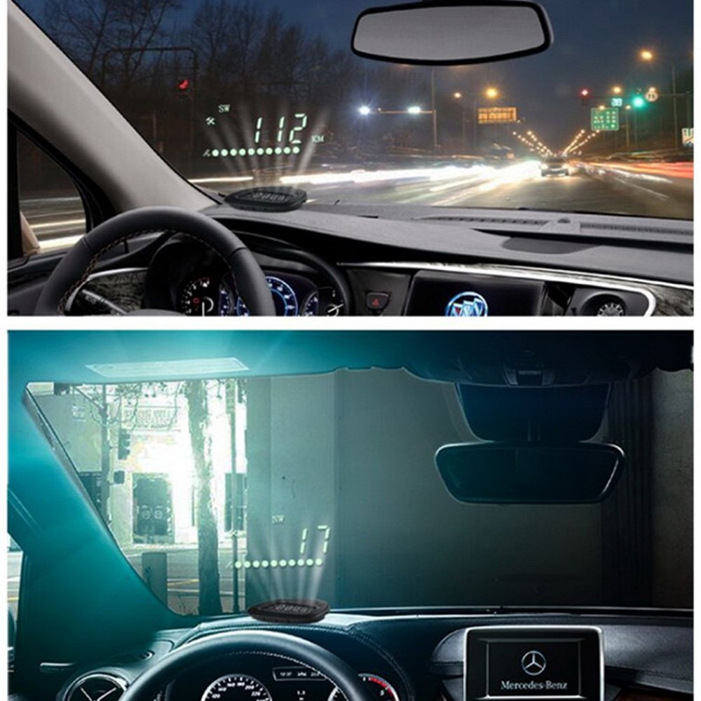 Elektronika samochodowa HUD GPS Head Up wyświetlacz samochodowy projektor prędkości z systemem alarmowym tablica ostrzegawcza o prędkości do każdego samochodu