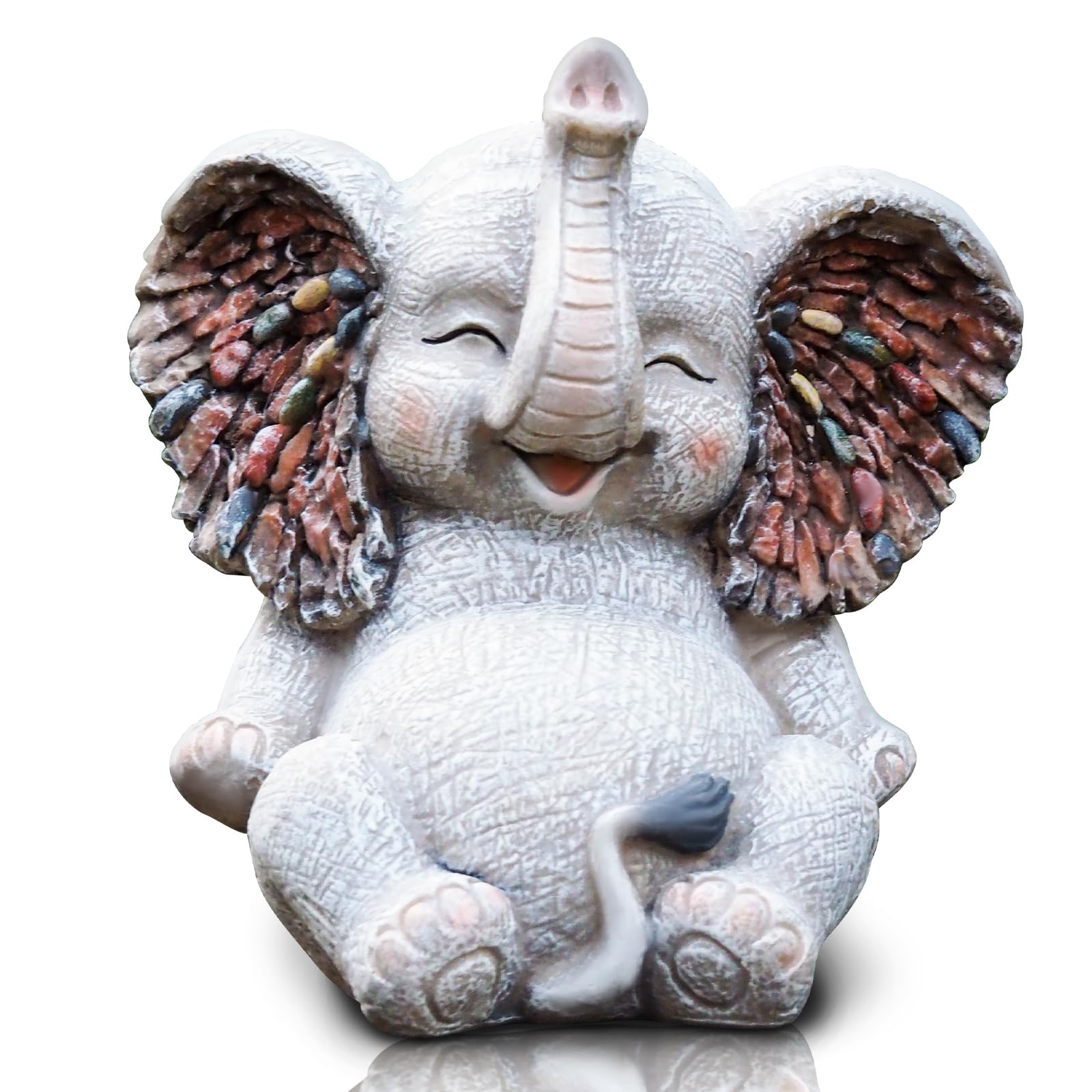 Statue éléphant en résine durable pour embellir un jardin ou salon vide