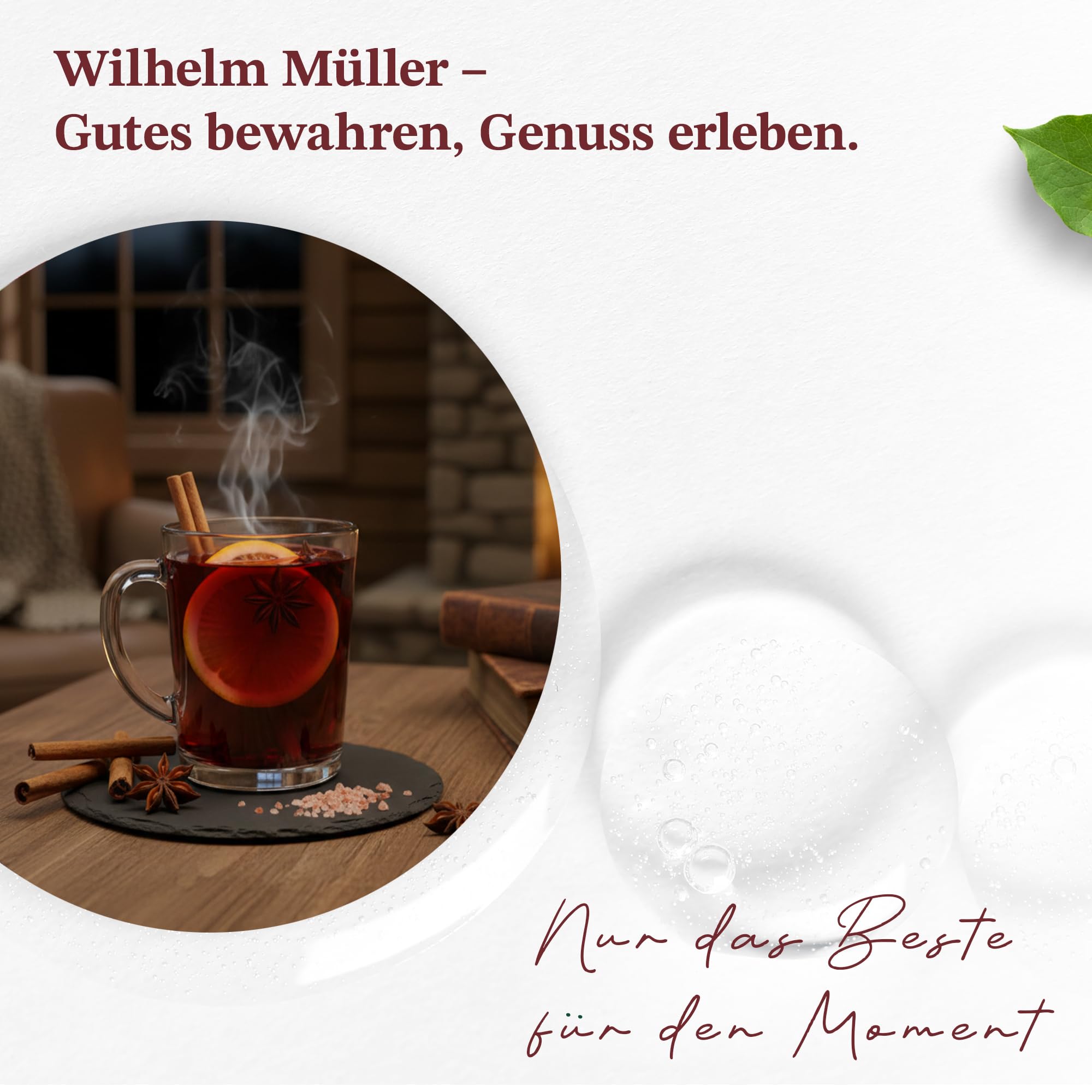 Glühweinbonbons 100 g Dose – alkoholfreie Gewürz-Bonbons mit traditionellem Glühwein-Geschmack, aromatisch nach Zimt & Nelke, ideale winterliche Nascherei, Geschenk- und Mitbringsel - 2000g