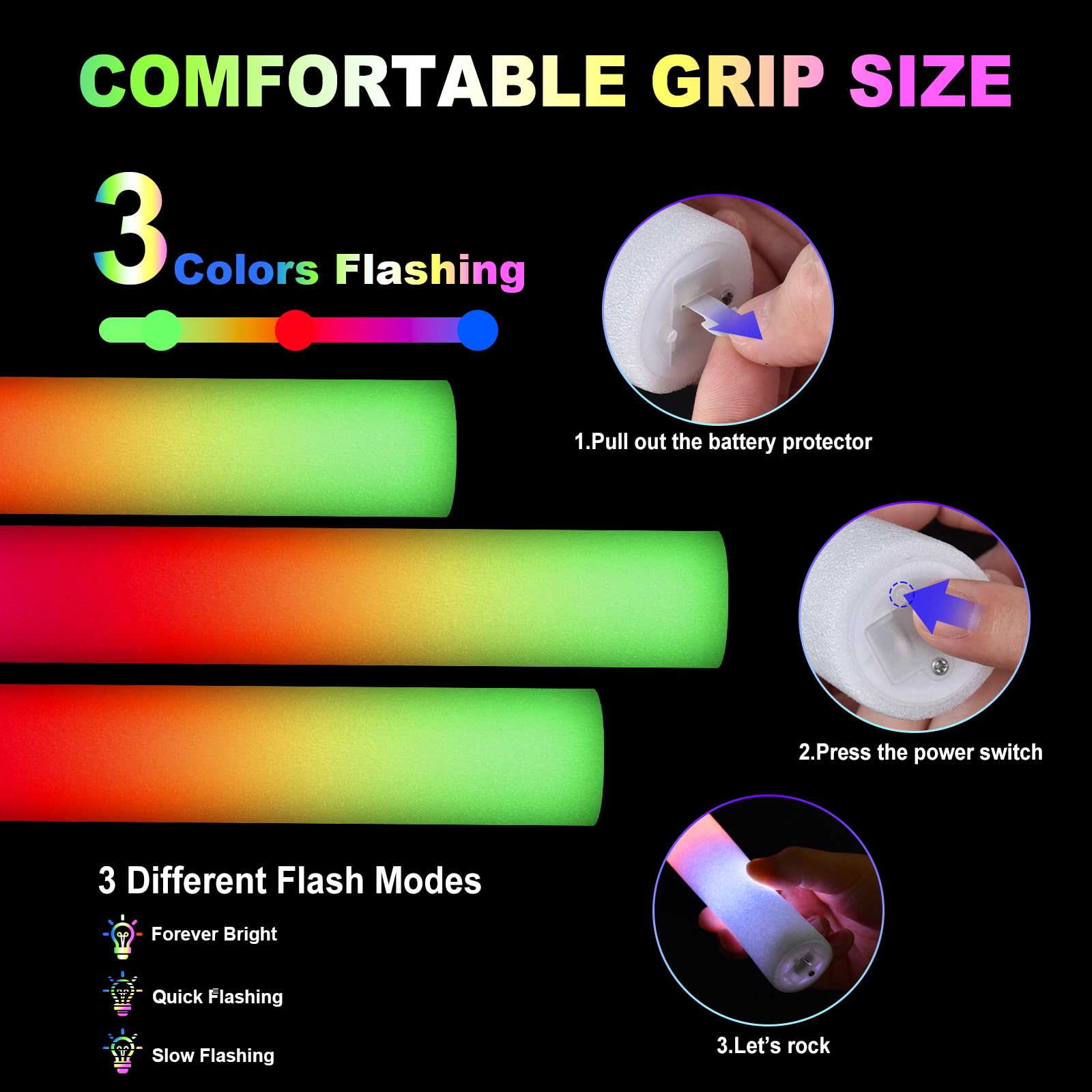 LED FOAMSTICK - SCHUIMSTAAF - GROEN - koop je bij Glow Specialist - Glow Specialist