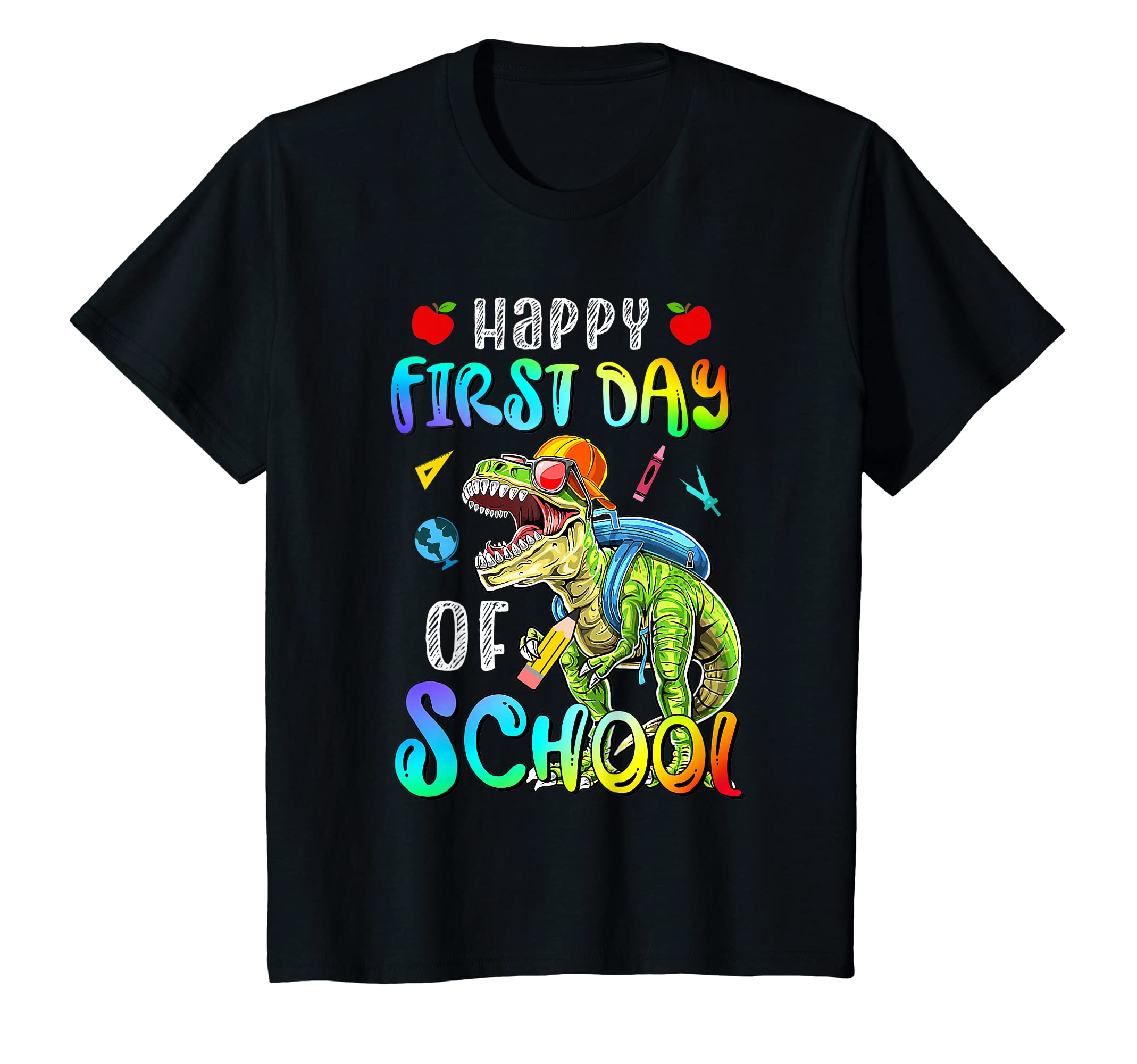 Kids Happy First Day Of School T-rex Dinosaurs Back To School T-Shirt