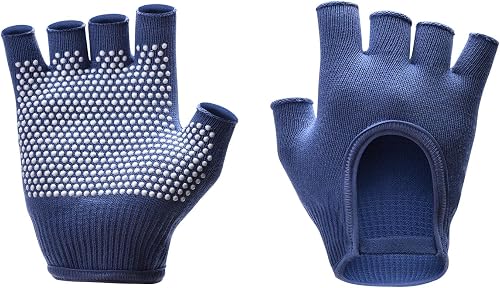 oasymala Non-Slip Fingerless Yoga Gloves – Ideal for Pilates, Barre, Air Yoga, a