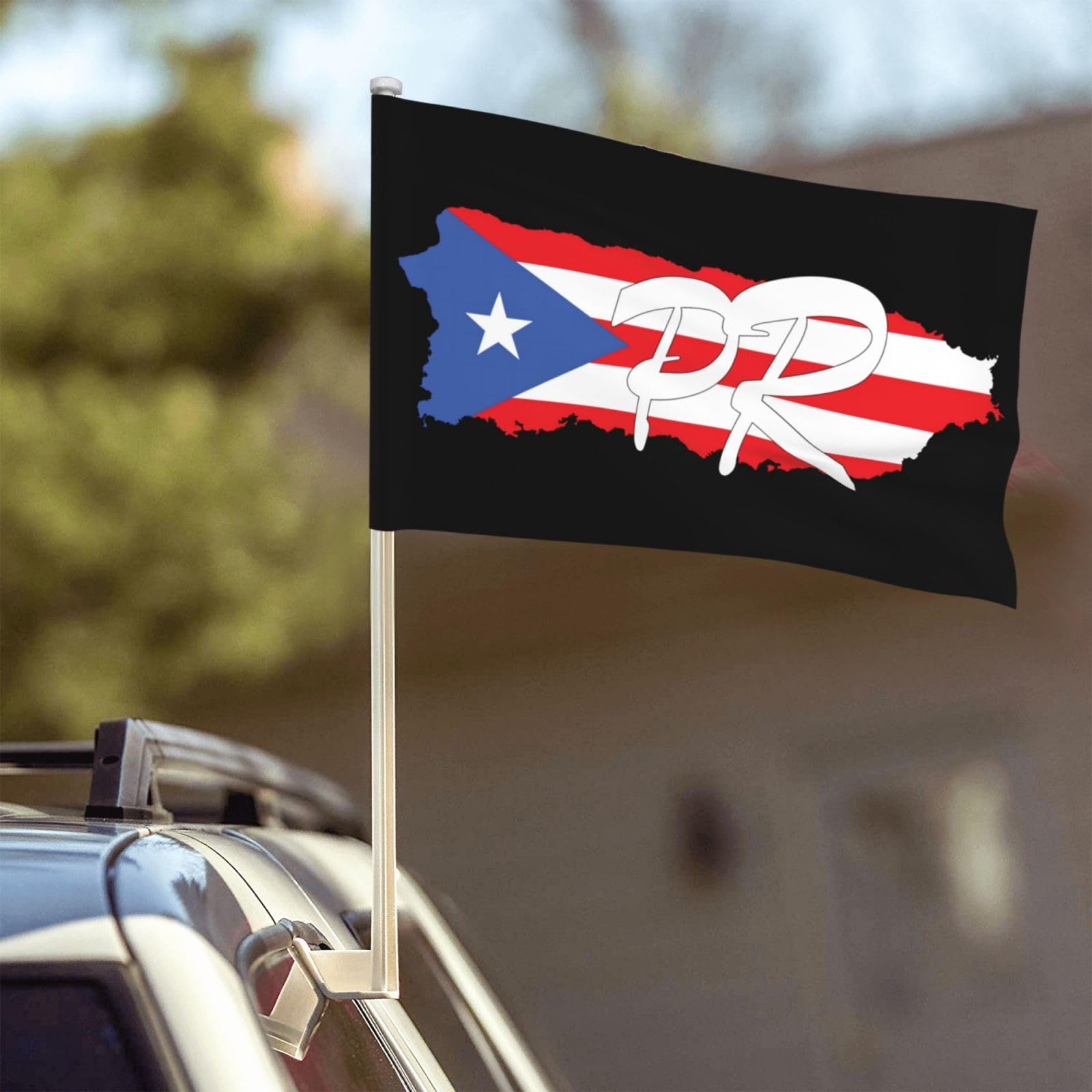 12x18 Car Window Flag 12x18 Inch Puerto Rico Double Sided Car Window Flag - 100% Polyester, USA Brand, Made In China Double-Sided/Station Wall Clocks - Foto 11