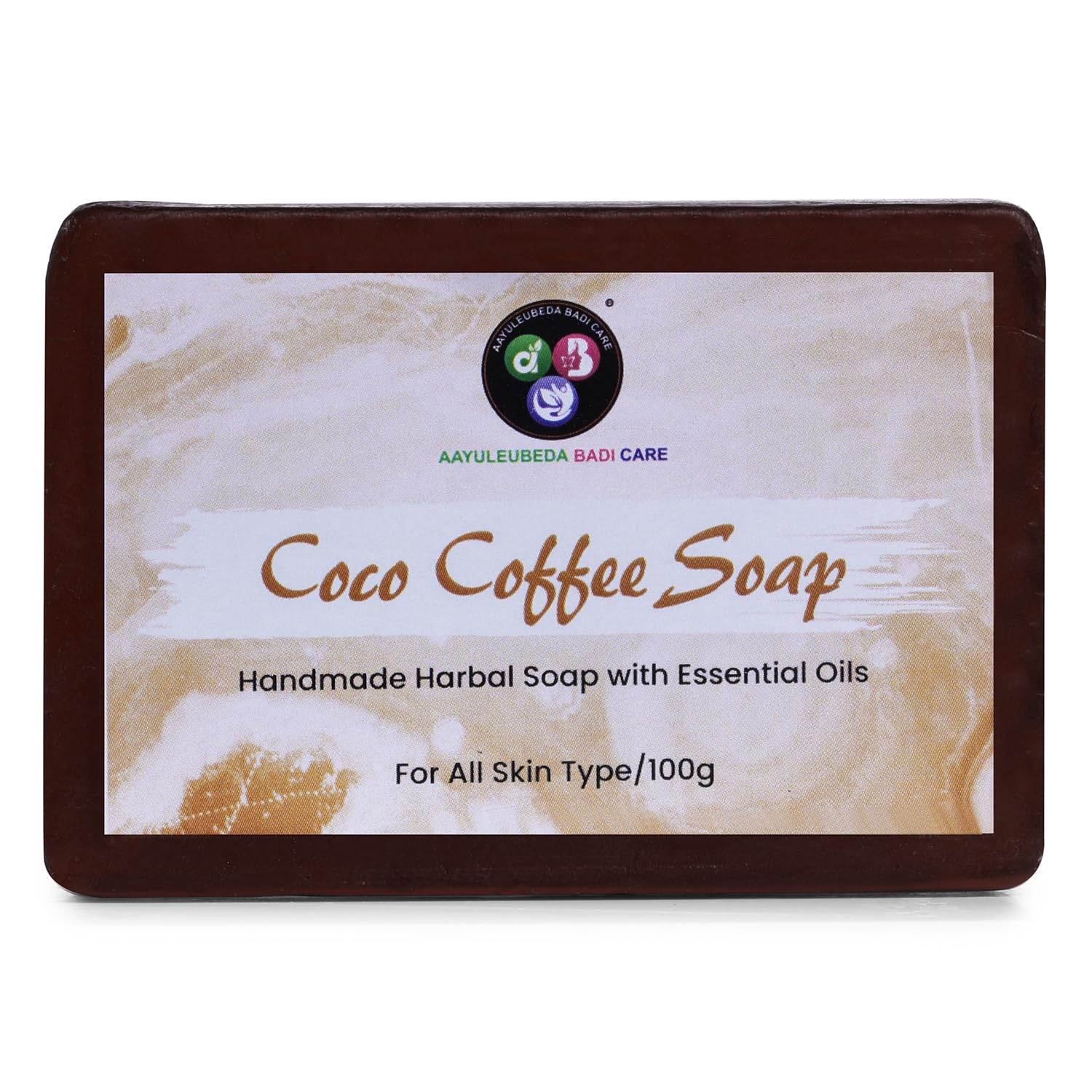 ABC Coco Coffee Soap, Handmade Herbal Soap With Essential oil & Coco Extracts,100g| Paraben-Free Moisturising Soap With Mild Fragrance for Smooth & Glowing Skin| Eco-Friendly.