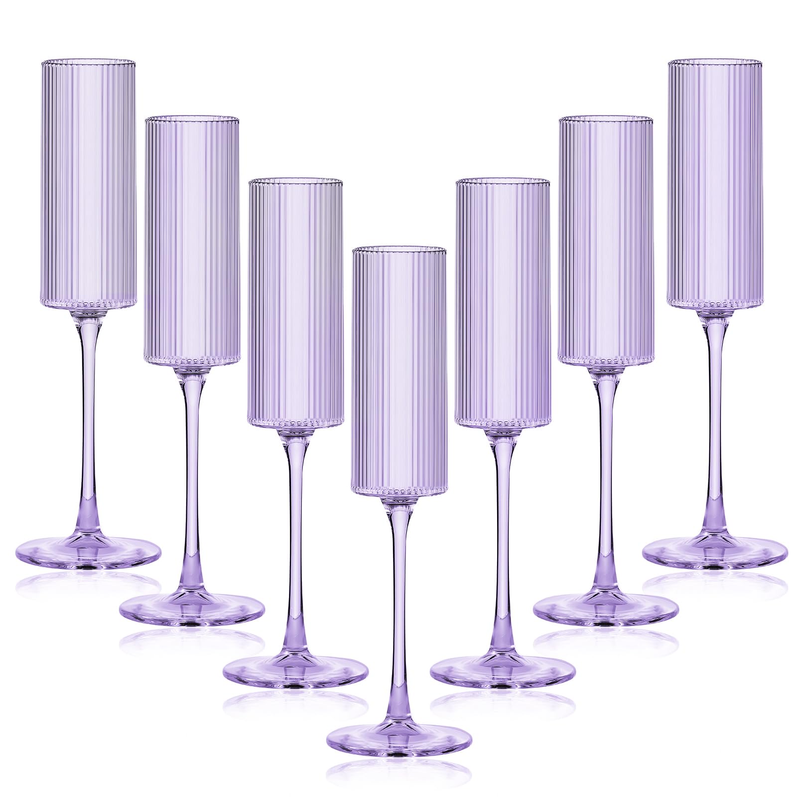 16 Pack Plastic Champagne Flutes, 5.5 Oz Unbreakable Goblet Glasses Reusable Champagne Toasting Cups - Modern & Elegant for Wedding Party Anniversary