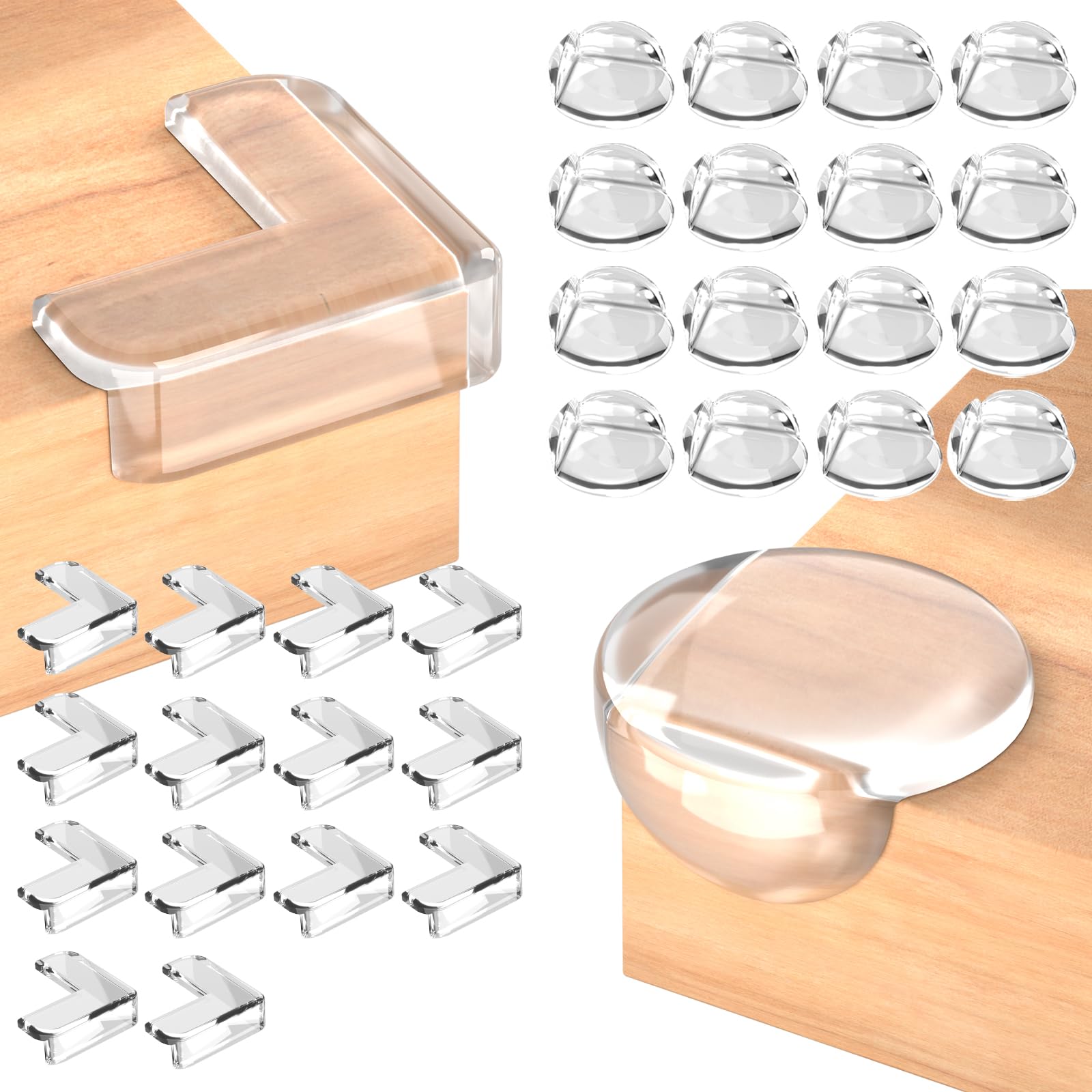 Protector Esquinas Bebe,Protecciones Cobertura, 30x Esquineras Protectoras Bebe, Anticolisión Tira para Seguridad Bebés Y Niños, Protector Esquinas Muebles, Protector Esquinas