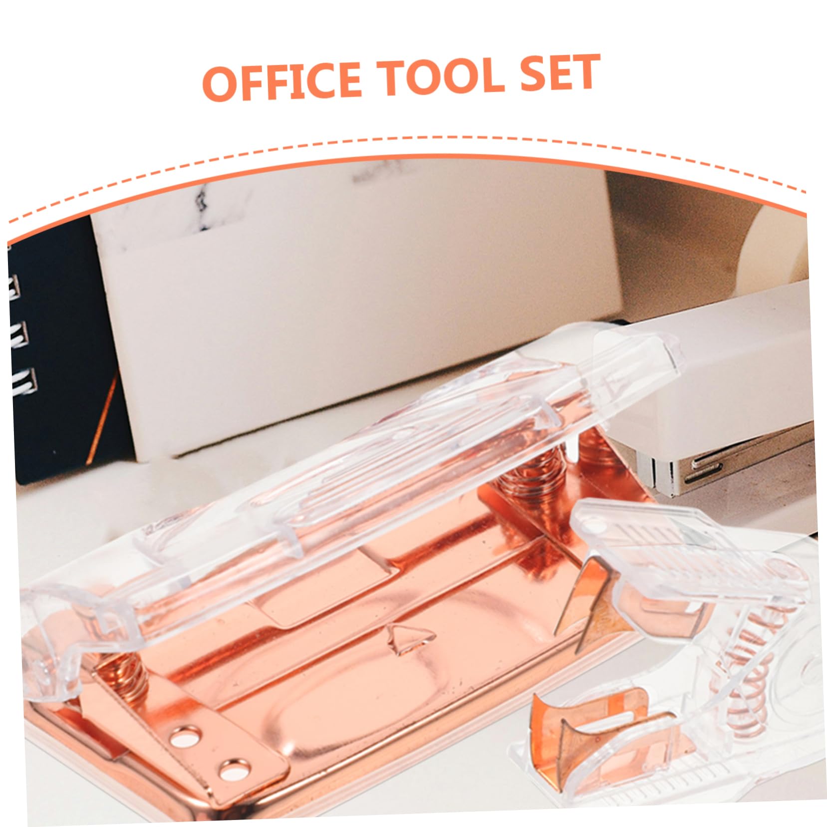 LALAFINA 4sets Perforatore Portatile Elegante Di Attrezzi Per Ufficio Con Design Moderno e Operazione Facile Per Documenti Precisi e Ordinati