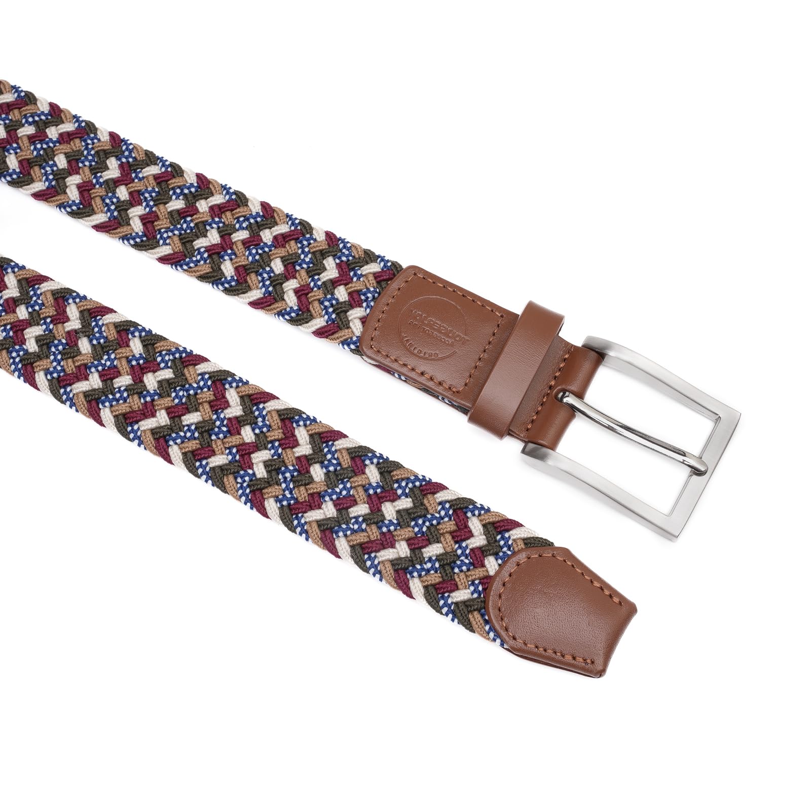 TOUGERJOY Mens Stretch Belt, tessuto elastico intrecciato Web Belt Casual per Golf Pantaloni di caccia Jeans