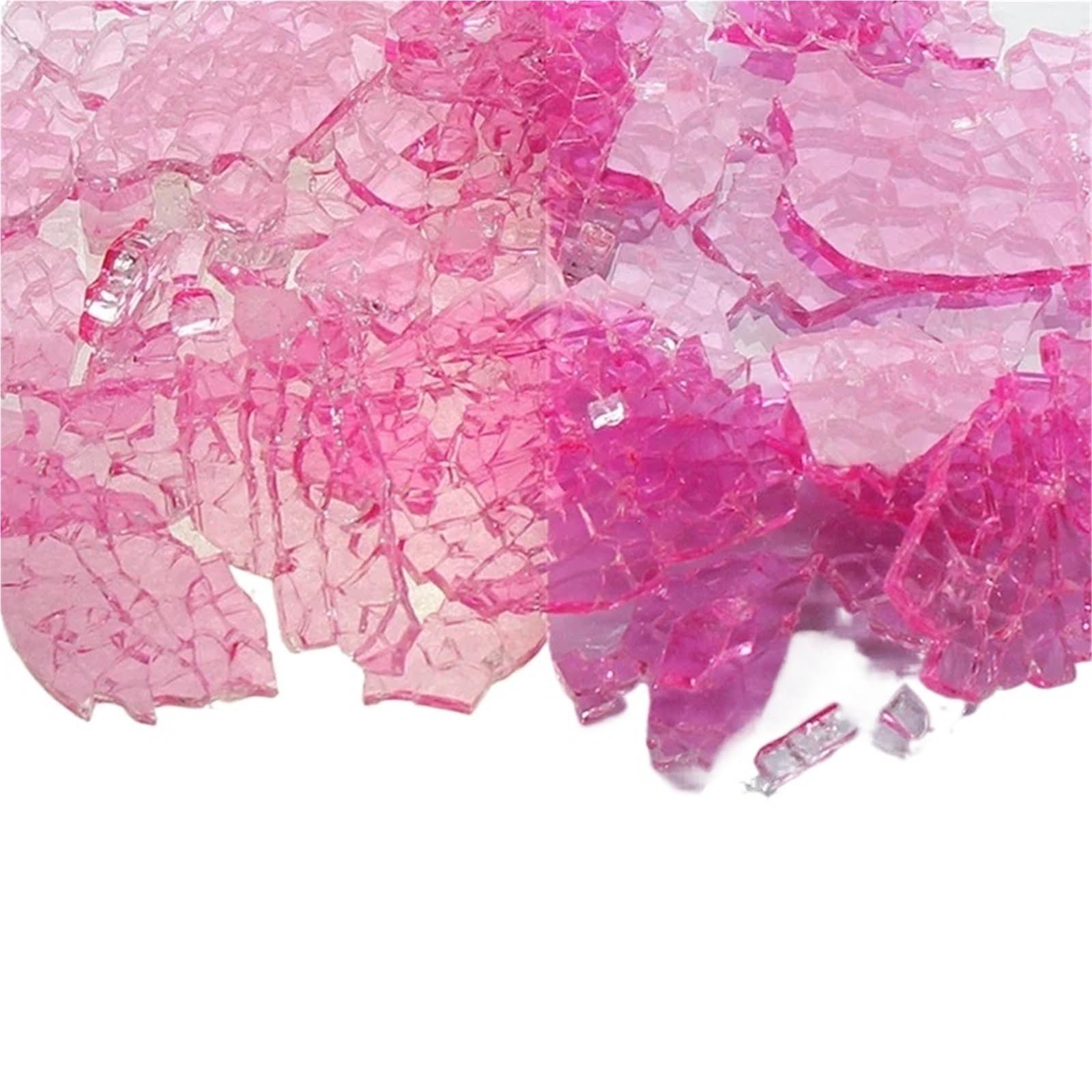 Xulvoz Color07 Mosaic Tiles 400 G Colorful Ice Crack Fragments Crystal Mosaic Diy Creative Handmade Art Colored Tempered Glass Transparent Particles