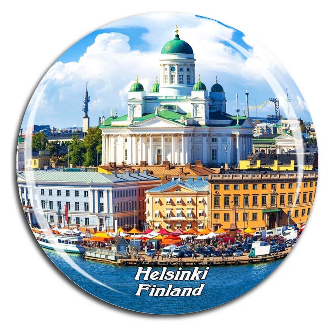 Weekino Helsinki Cathedral Finland Fridge Magnet 3D Crystal Glass Tourist City Travel Souvenir Collection Gift Strong Refrigerator Sticker