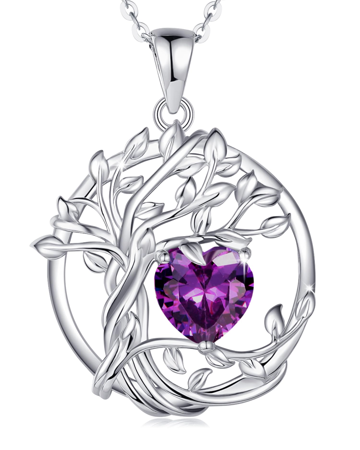 FANCIME Tree of Life Birthstone Necklace