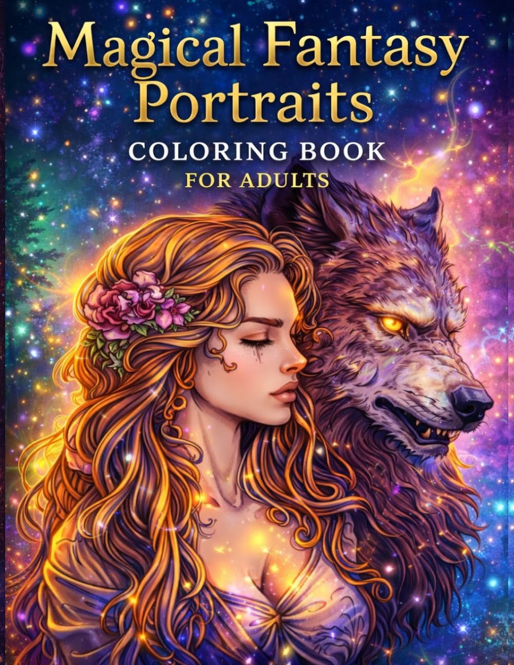 Magical Fantasy Portraits Coloring Book for Adults: Enchanting Fairies, Mystical Women, Witches, Elves & Dreamlike Beauty Portraits for Relaxation and Creative Escape