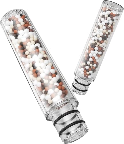 SR SUN RISE Filtro de ducha para cabezal de ducha de mano, paquete de 2 filtros de repuesto para agua dura, elimina el cloro y las sustancias