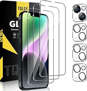 TQLGY Compatible with iPhone 14 Screen Protector, Tempered Glass Screen Protector for iPhone 14 with Camera Lens Protector 6.1 inch, Scratch Resistant, Bubble Free, Easy Installation