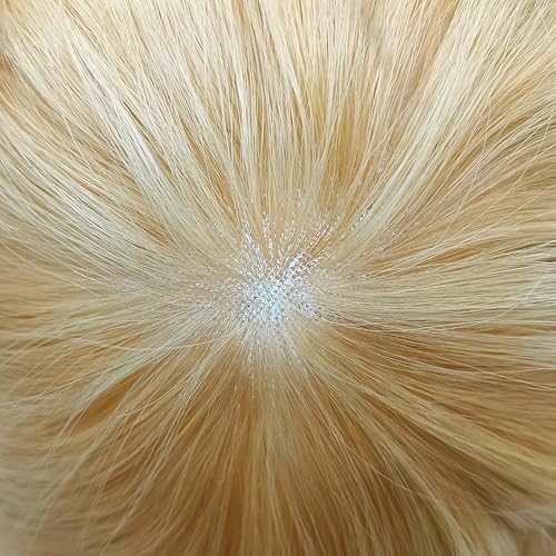 Miniatura 5 de Toupee para hombres Cabello humano real para hombre Toupee pieza de pelo para hombres Fine Mono Men Sistema de pelo de piel de polietileno para