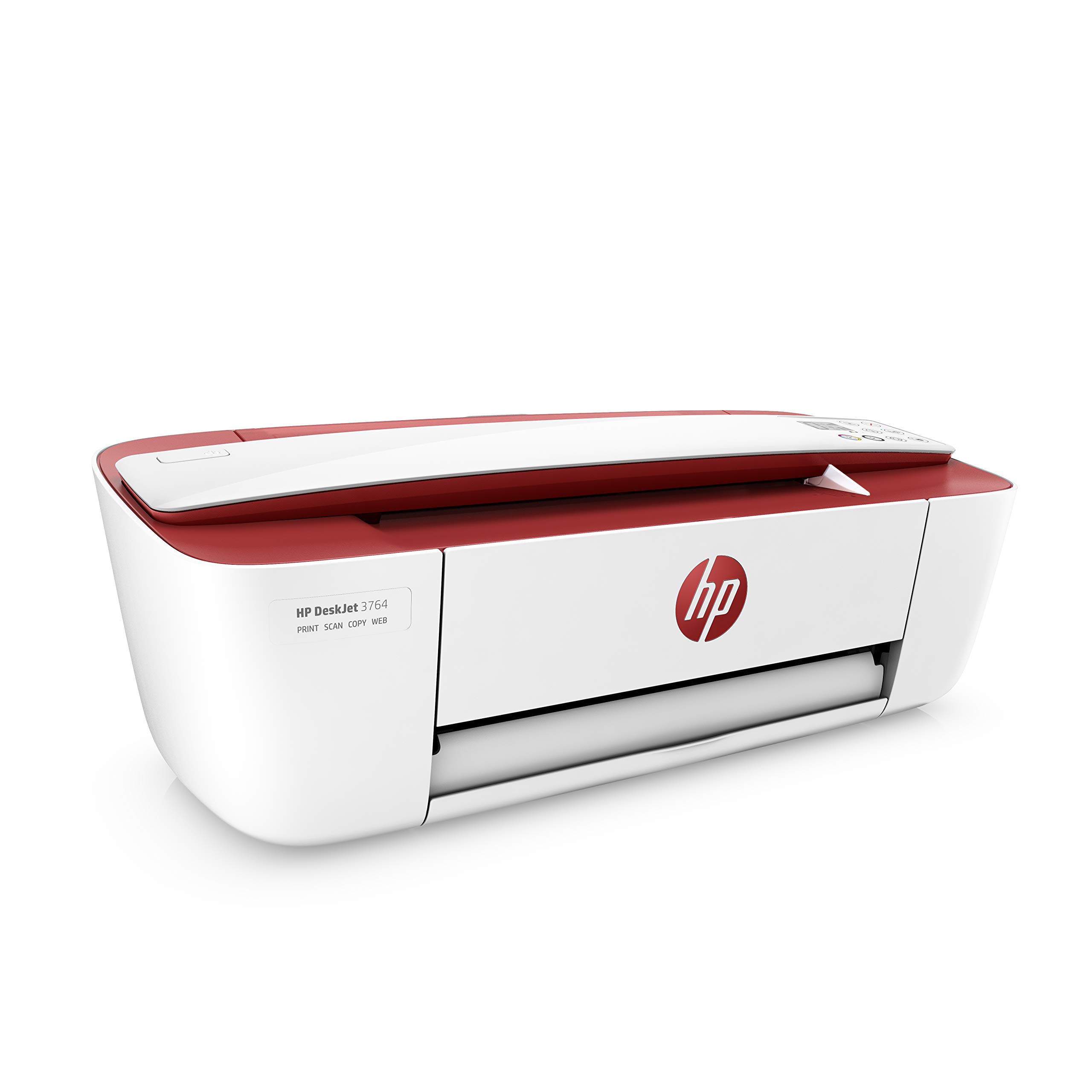 HP DeskJet 3764 Multifunktionsdrucker (Drucken, Scannen, Kopieren, WLAN, Airprint, mit 2 Probemonaten HP Instant Ink Inklusive) rot