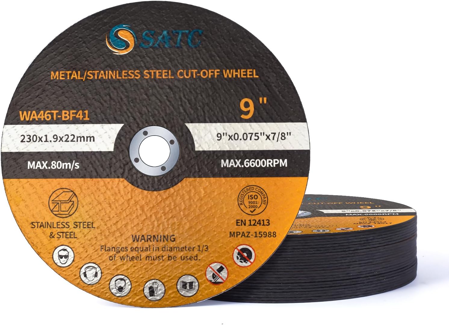 Die Grinder Cut Off Wheel 9 Inch 25PCS Cut Off Wheels Fit Angle Grinder Air Tool 9” x .075” x 7/8”