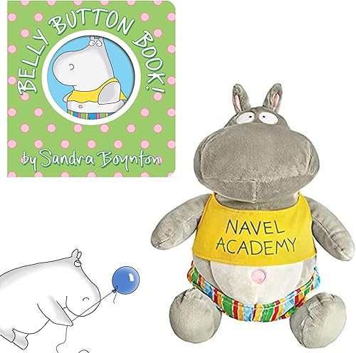 Miniatura 1 de Sandra Boynton - Juego de libro de tablero y animales de peluche, libro de ombligo, libro de tablero, hipopótamo de MerryMakers, juguete de peluche