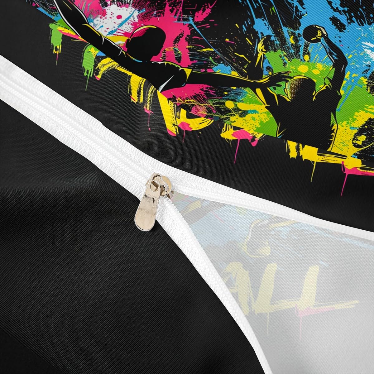 Homewish Ballspiele Bettwäsche Set 135x200cm - Graffiti Design Für Kinder