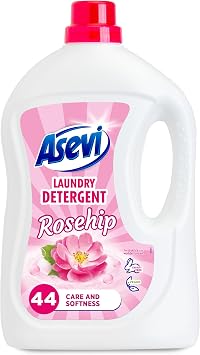 Asevi Laundry Detergent, Washing Liquid Detergent, Laundry Cleanser, 2376ML, 44 Washes, Rosehip