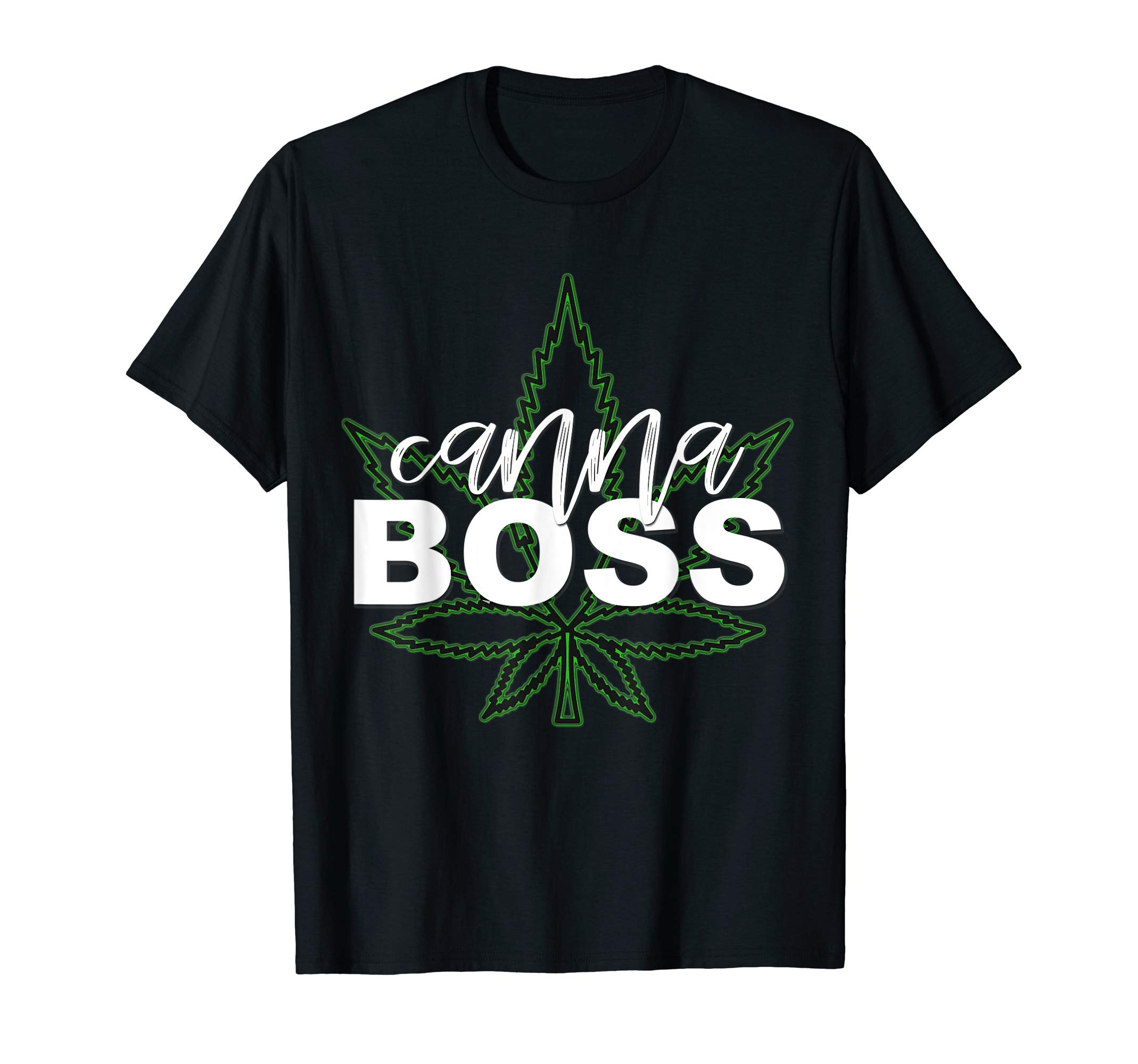 Canna Boss with Hemp Leaf CBD Slogan T-Shirt