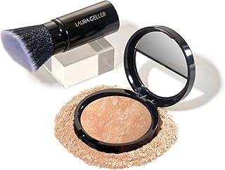 LAURA GELLER NEW YORK 59mm Baked Balance-n-Brighten Foundation with Kabuki Brush Makeup Set, Light