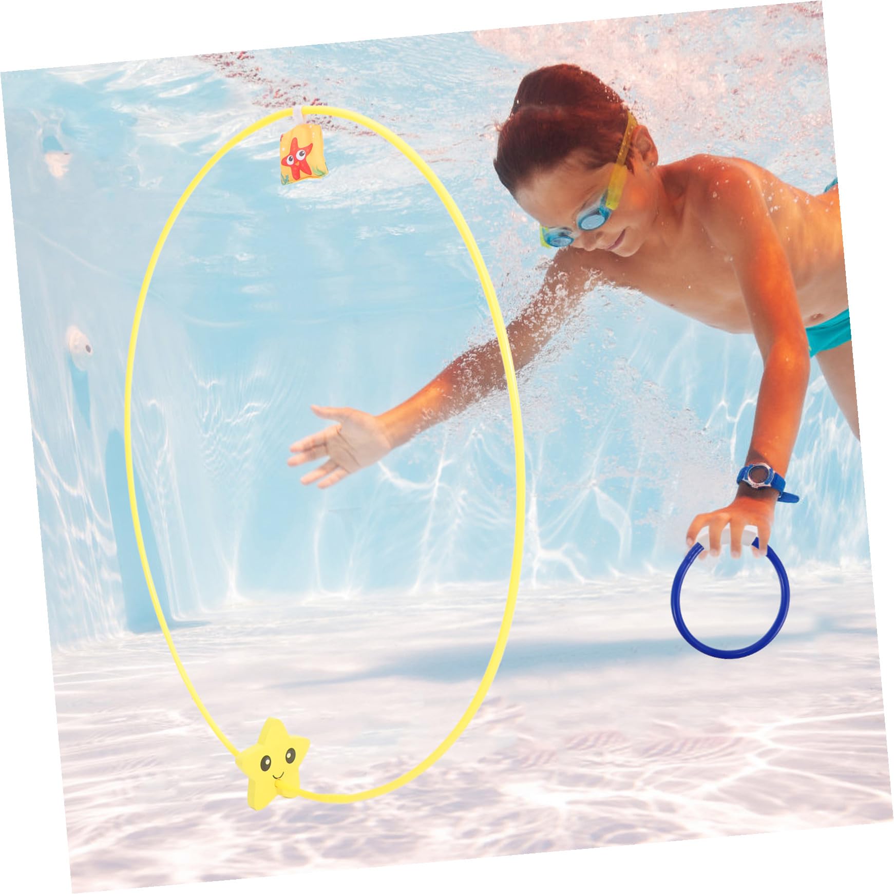 Cerchi da Immersione per Piscina 3 Pezzi Abs, Gioco per Principianti