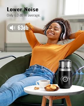 SHARDOR Coffee & Spice Grinder Electric,Time Adjustable Coffee Bean Grinder | 2 removable cups grinder for kitchen for wet & dry spices, coffee beans, nuts, herbs,masala, garlic, ginger and onion.70g