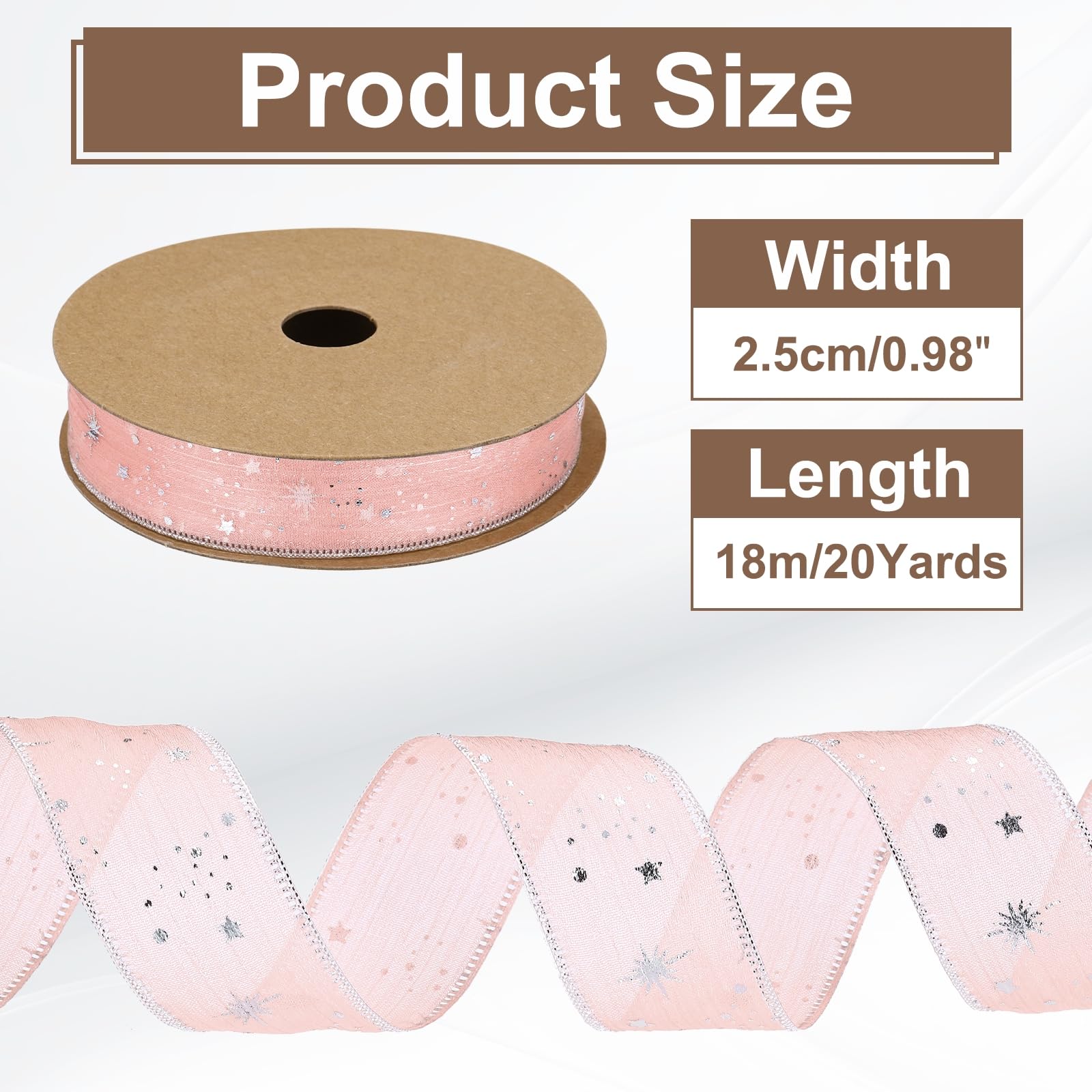 PATIKIL Organza Star Ribbon Wired - Image 2