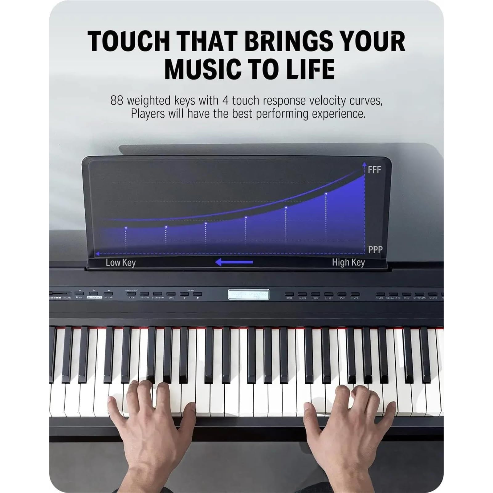 Pianina Dla Początkujących Pianino Cyfrowe Dla Początkujących 88 Klawiszy Pełnowymiarowa Ważona Klawiatura Przenośne Pianino Elektryczne Z Pedałem Podtrzymującym