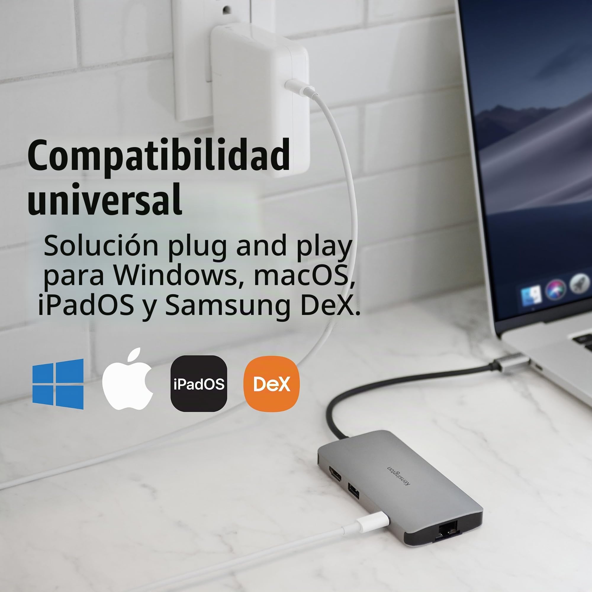Kensington K33820WW – Dock USB‑C 8 en 1 4K 85W