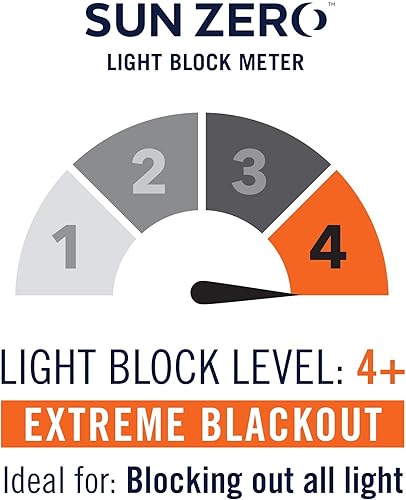Miniatura 6 de Sun Zero Oslo Panel de cortina totalmente opaca con bolsillo para varilla de calidad de teatro, 52 x 63 pulgadas, carbón