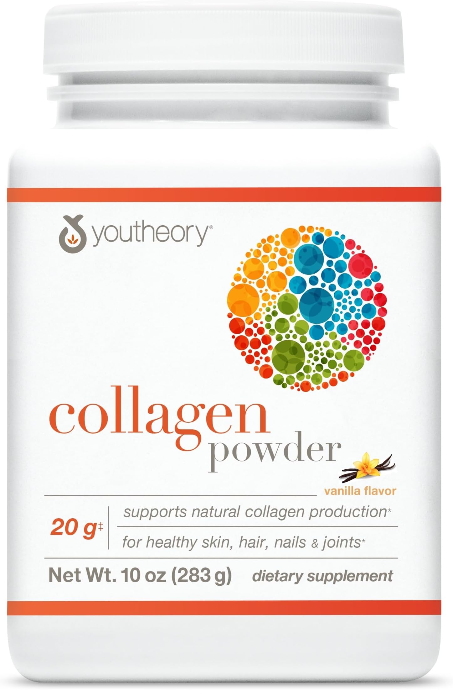 Collagen Powder - Hydrolyzed Collagen Peptides with Vitamin C - Supports Healthy Bones, Joints & Immune System* - Vanilla - 10 oz (12 Servings)