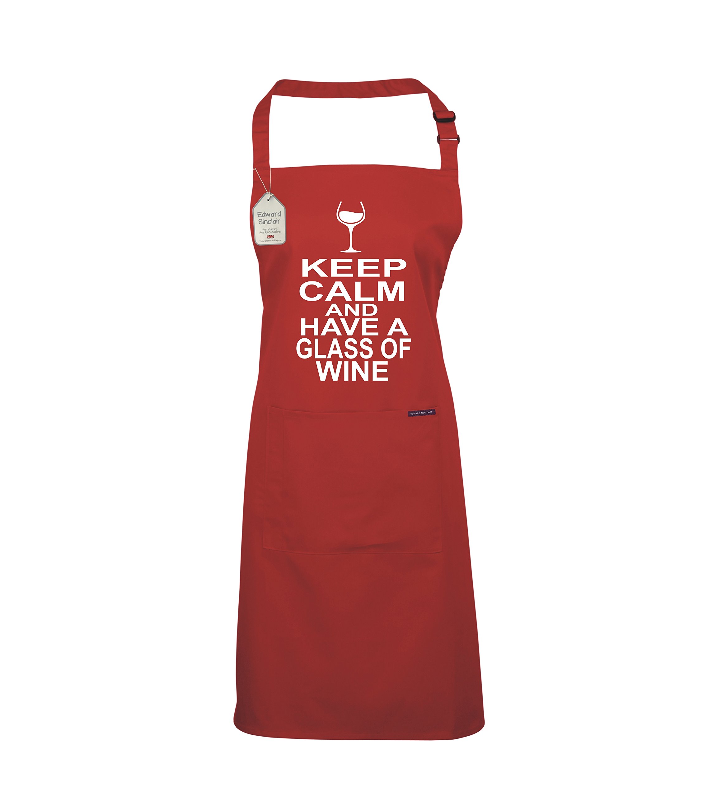 Edward Sinclair Red | | Keep Calm And Have A Glass Of Wine | Cooking/Baking Apron