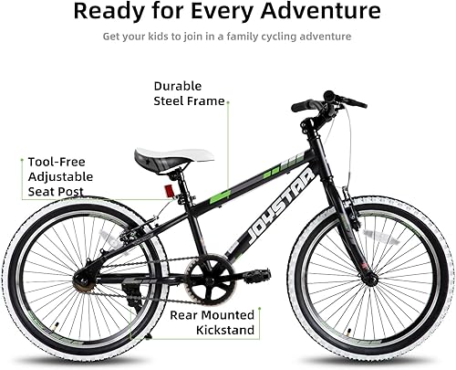 Miniatura 2 de JOYSTAR Lubbock - Bicicleta para niños y niñas de 7 a 12 años, bicicleta de montaña rígida para niños con transmisión de 1 velocidad7 velocidades,