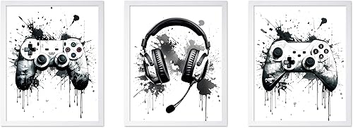 Miniatura 15 de Poster Master Póster para videojuegos de 6 piezas, diseño de consola retro, decoración colorida de sala de juegos o habitación de niño adolescente,