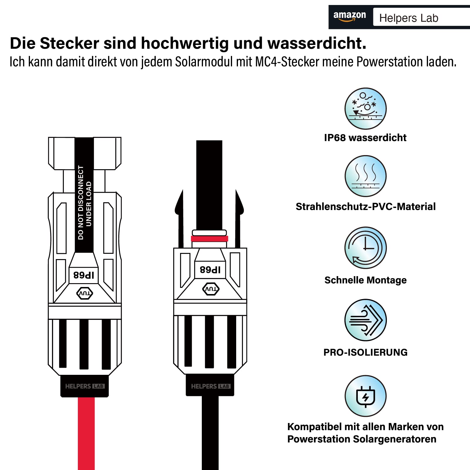 Solarladekabel Solarstecker auf XT60 Stecker Solarpanel Adapter Kabel Solarkabel für EF DELTA 2 und River Pro MAX mini Bluetti EB55 Powerstation 757 Powerhouse Solar Generator 180cm