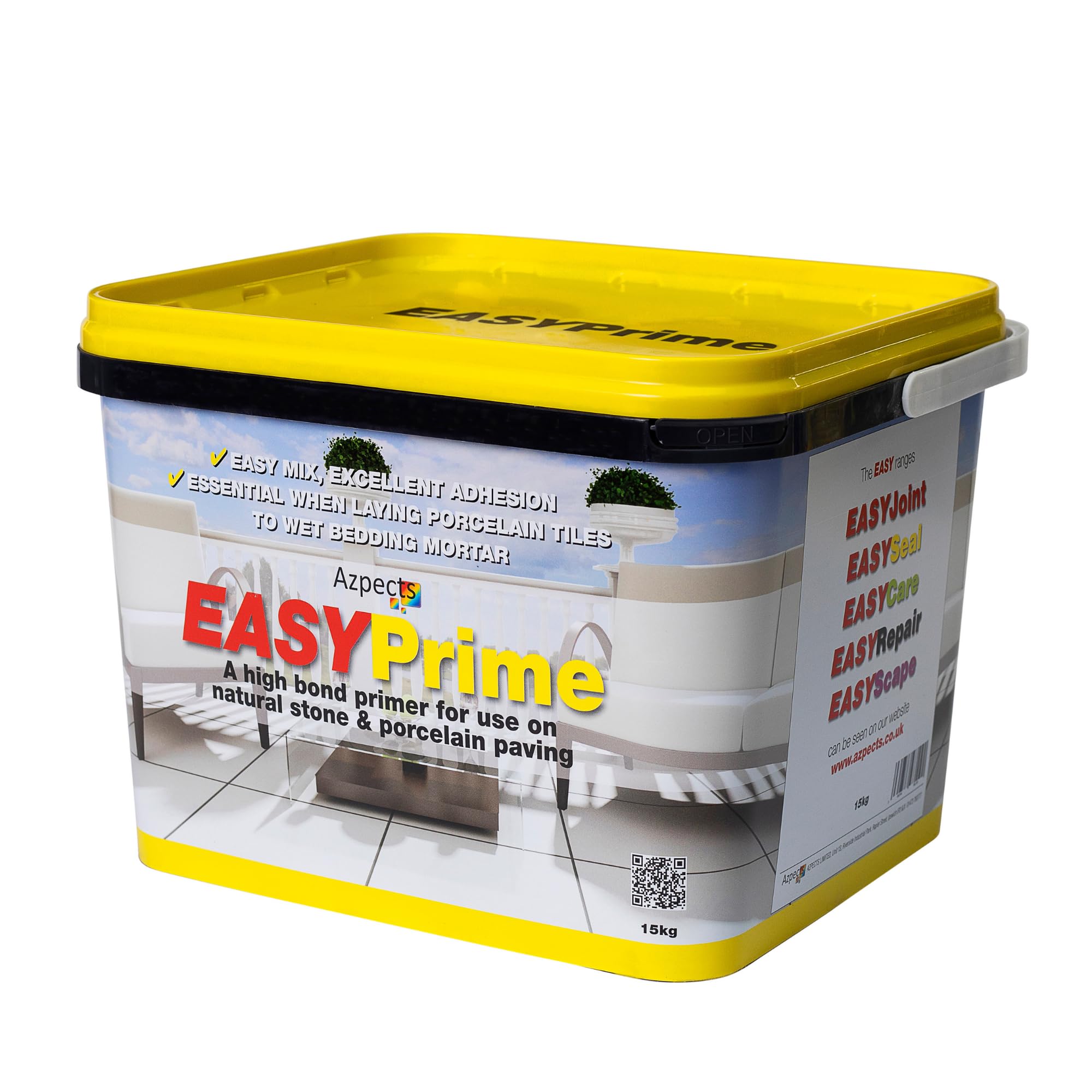 Azpects - EASYPrime 15Kg Tile Adhesive Bond Slurry Primer For Natural Stone And Porcelain Paving Tiles. Easy To Use, Strong, Long Lasting Bond For Outdoor And Indoor Pavement, Paths And Driveways