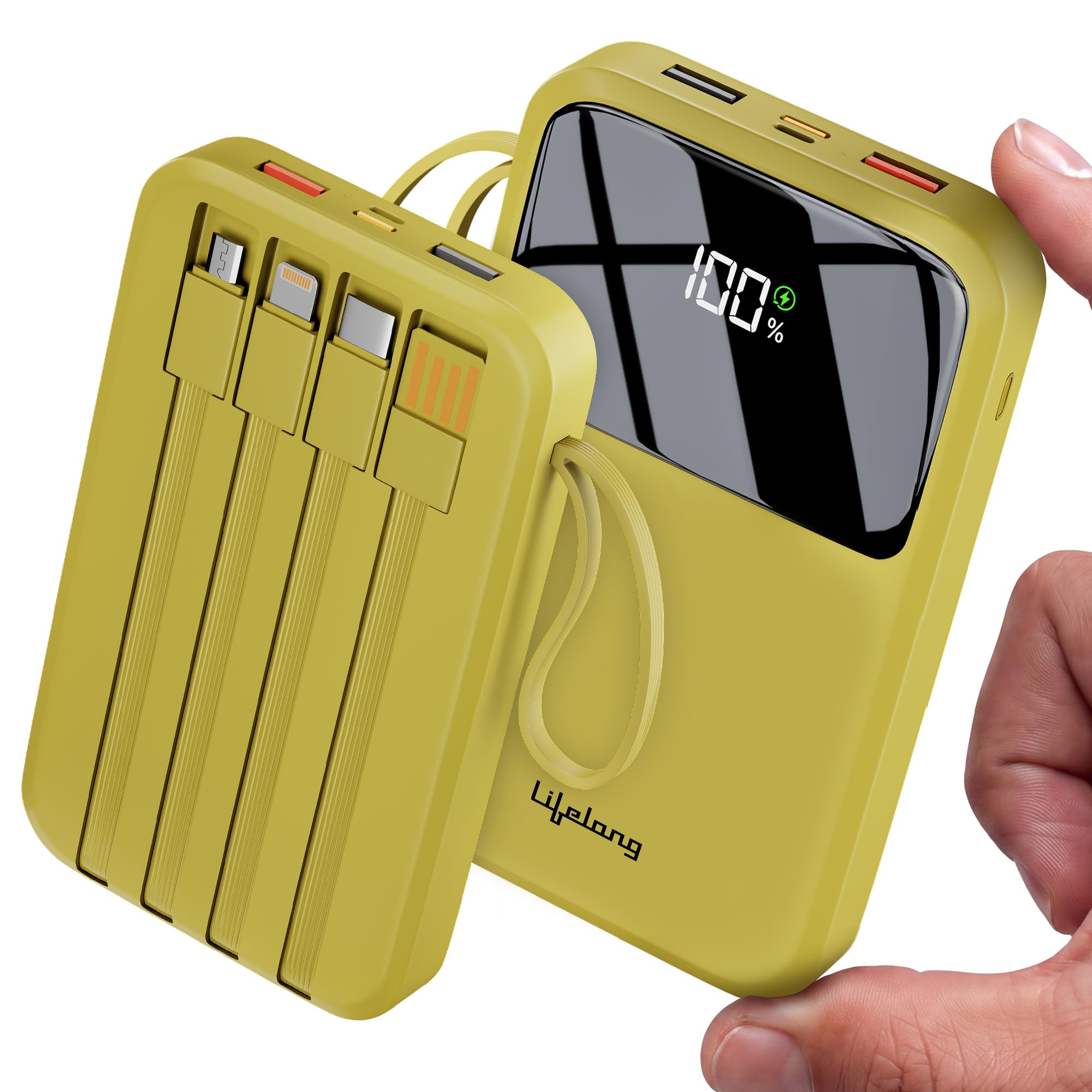 Lifelong Electronics 20000mAh 22.5W Fast Charging Power Bank | 4 Cables Attached – Type A + Type B + Type C + Lightning | for New & Old Devices | 4 Ports Available Too | Small Pocket Size Powerbank — Amazon image 15