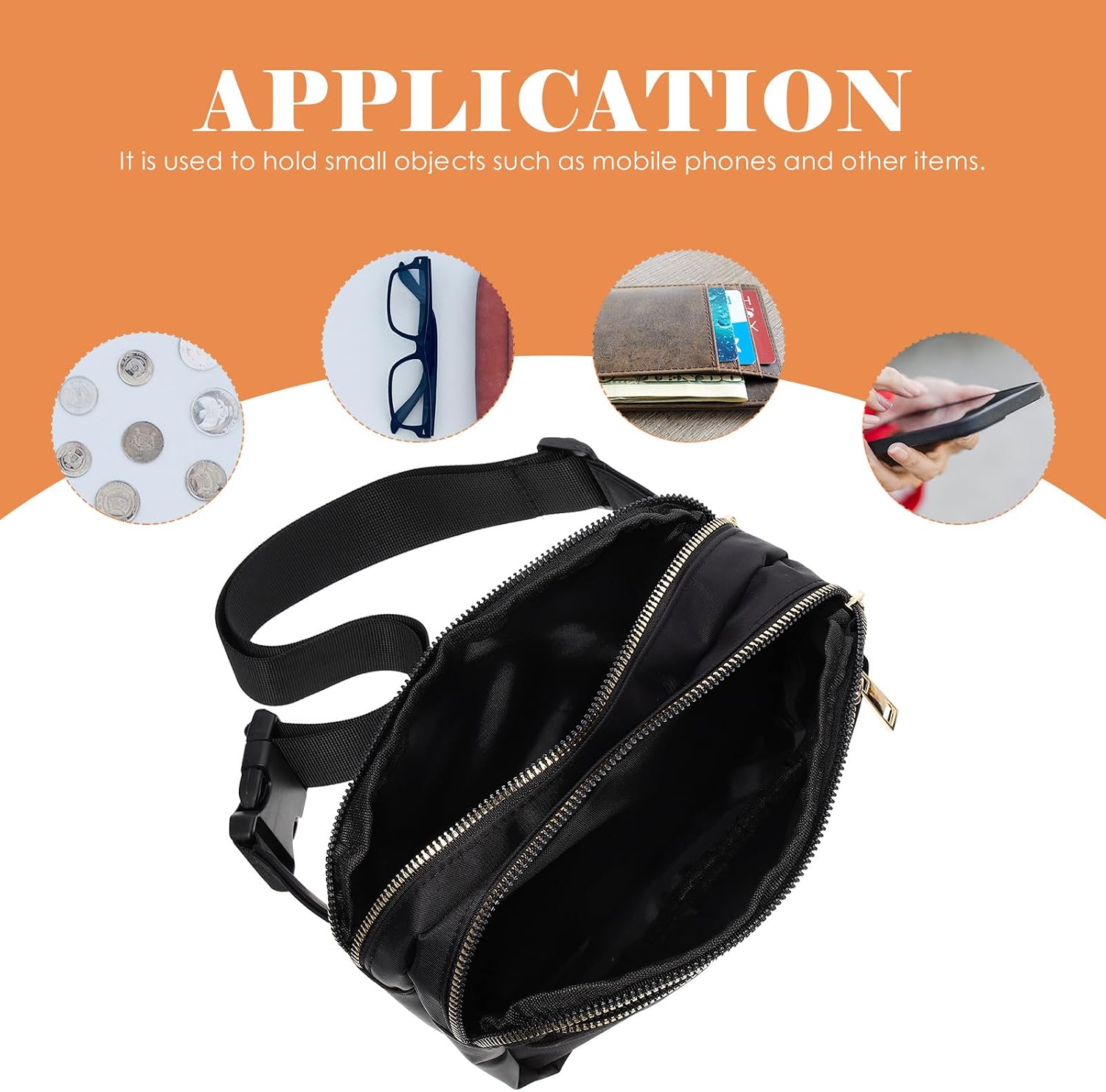Multifunction Adjustable Phone Waist Bag for Women Portable Sports Belt Pouch with Enough Capacity for Running Hiking Travel and Everyday Use