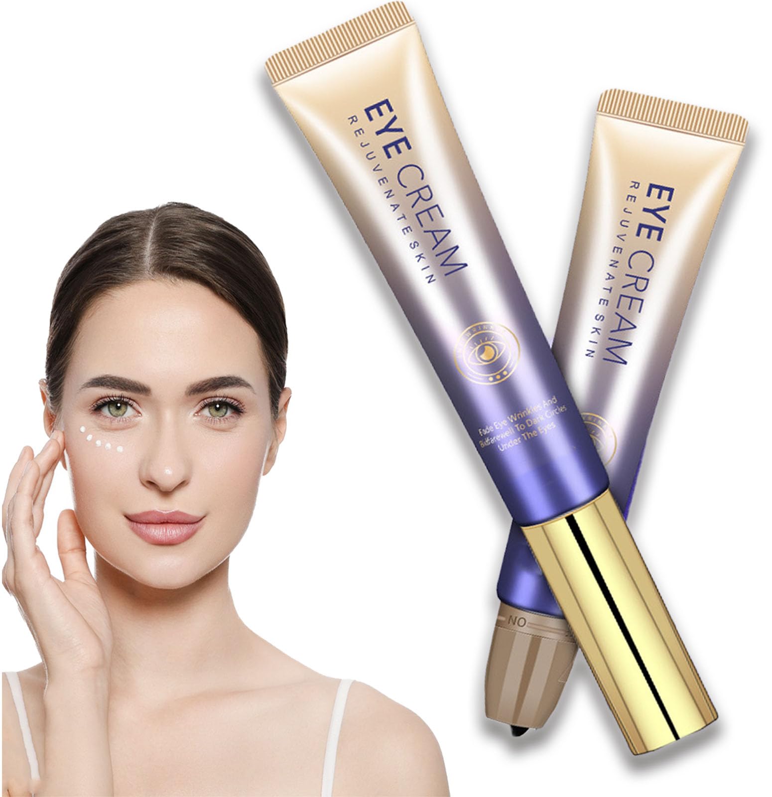 Cremas Para Los Ojos,Under Eye Cream Cream Contorno de Ojos Crema Antiojeras Y Antibolsas Con ColáGeno Y áCido HialuróNico Reduce las Ojeras y la Hinchazón Antiojeras y Antiedad (20ml)
