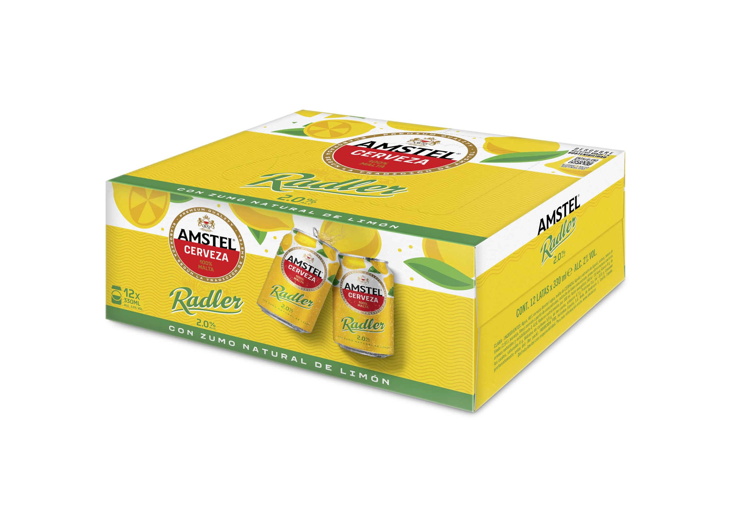 Amstel Radler Cerveza Limón Pack 12 x 33cl