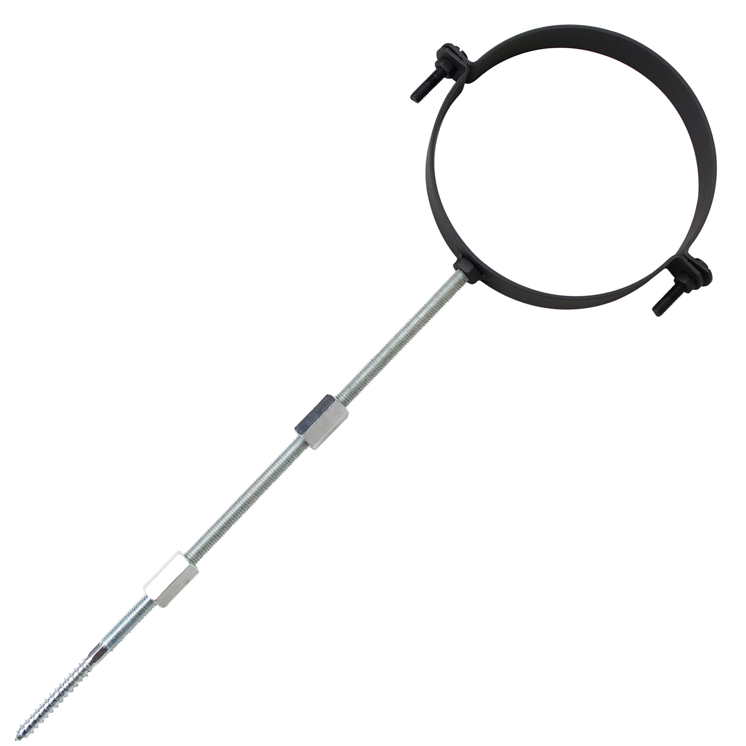 Rauchrohr-Halter-Set Für 130 Mm Rohre – Inkl. Gewindestangen, Gussgrau, Hitzebeständig Bis 500°C
