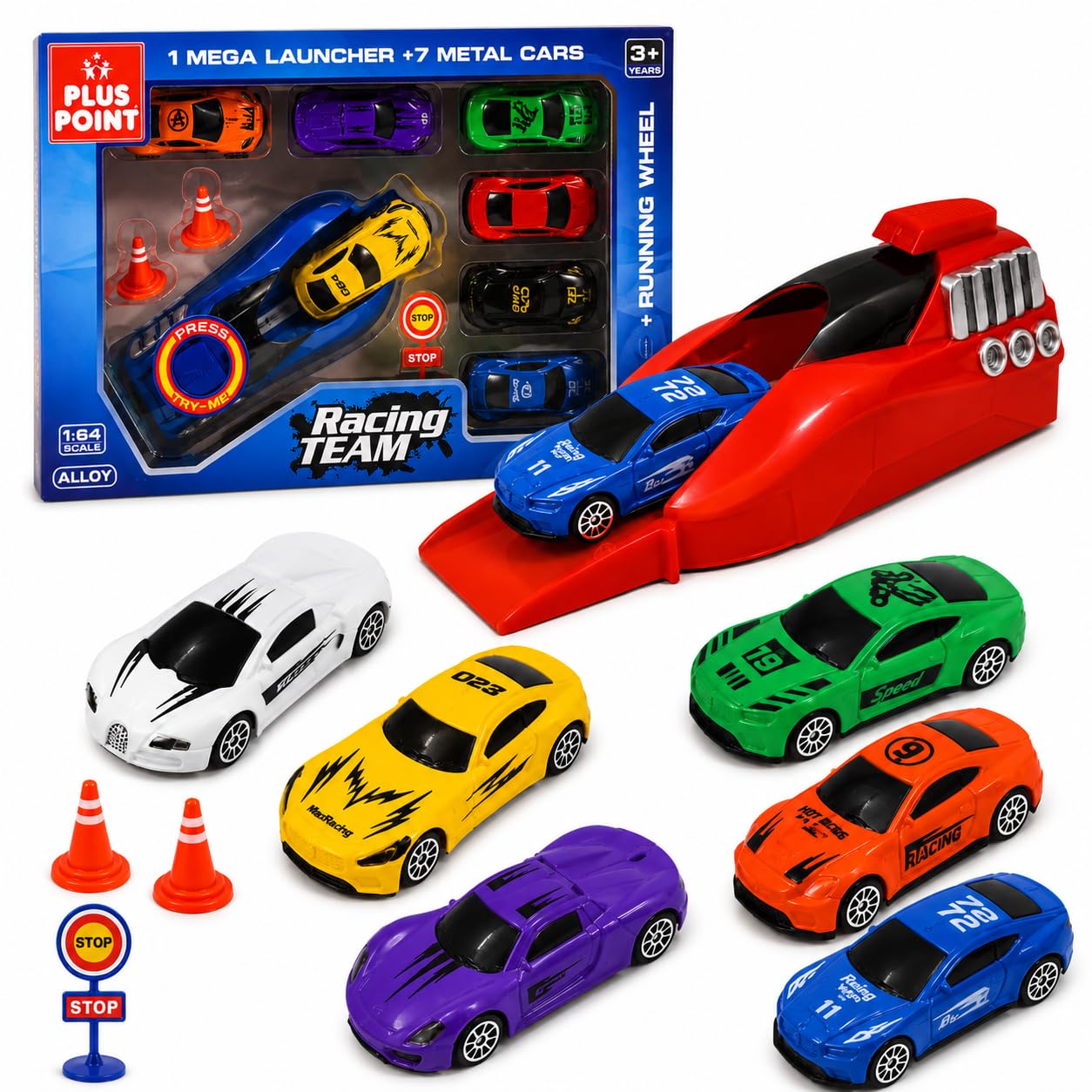 PLUSPOINT Superhero Car Set - 6 Die-Cast Metal Cars -14 PLUSPOINT Superhero Car Set - 6 Die-Cast Metal Cars -14